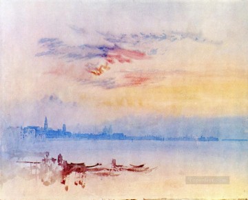 Turner Painting - Venecia mirando al este desde el paisaje del amanecer de Guidecca Turner